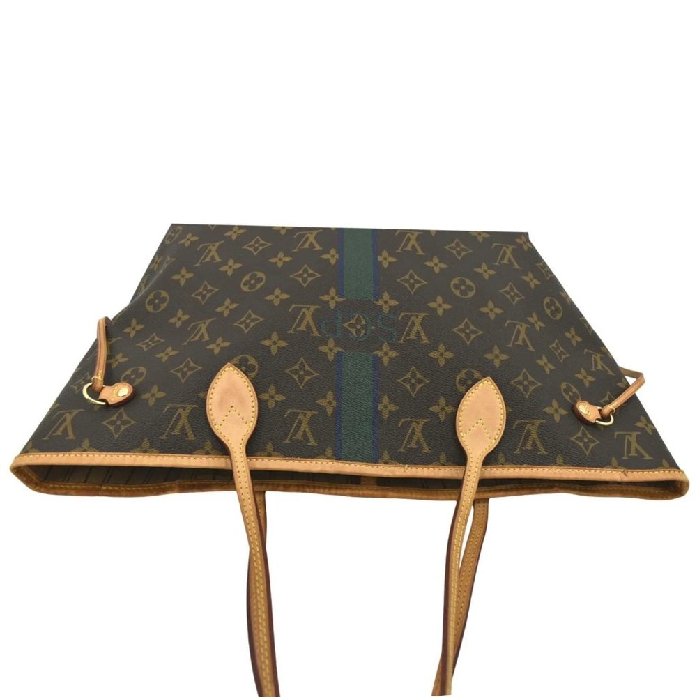 LOUIS VUITTON Neverfull My LV Heritage Monogram Canvas Tote Bag Brown - Picture 4 of 12